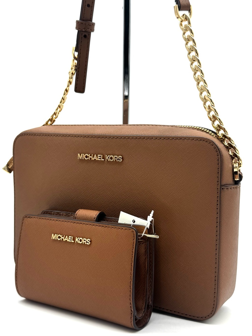 Michael Kors Large Jet Set Travel Logo Crossbody Bag & Matching Bifold Wallet